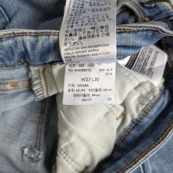 Levi's 711 Skinny Light Wash Mid Rise Ankle Jeans Women's 27 - Picture 8 of 12